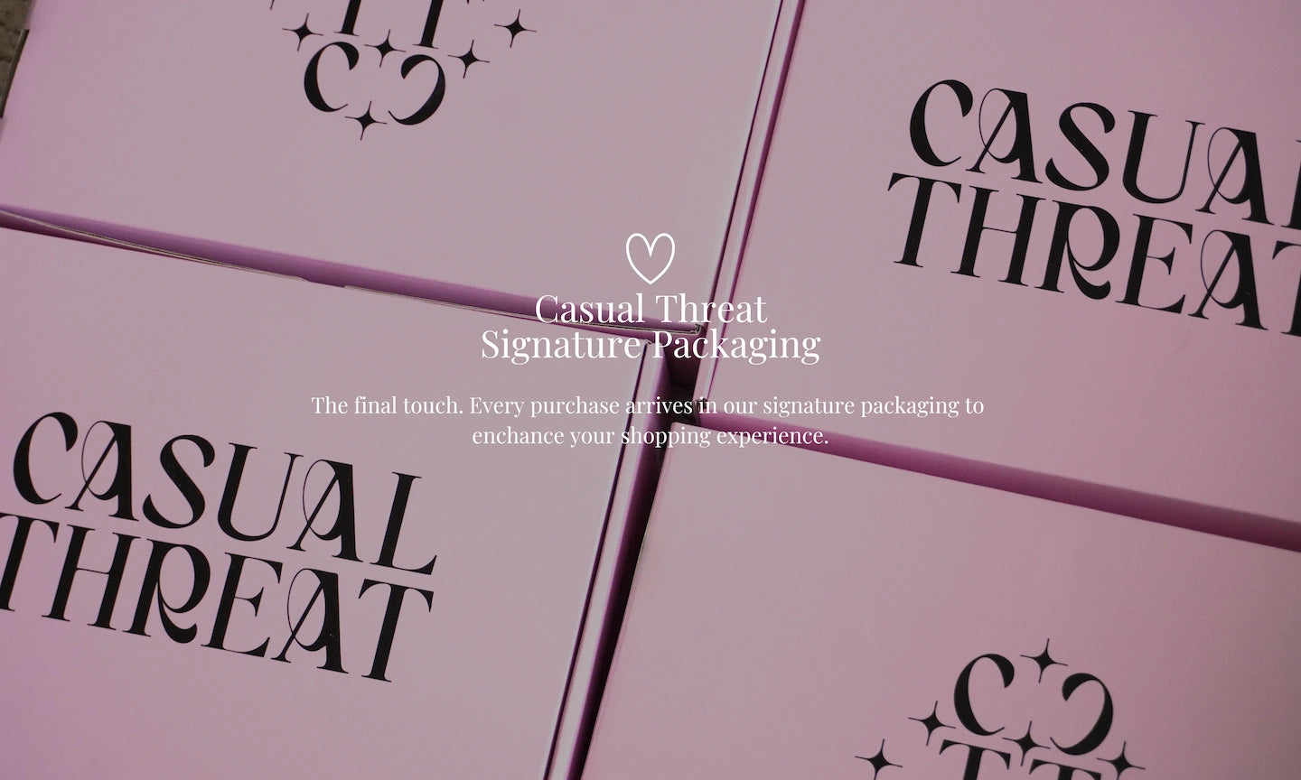 Casual Threat signature packaging box luxury fashion brand packaging